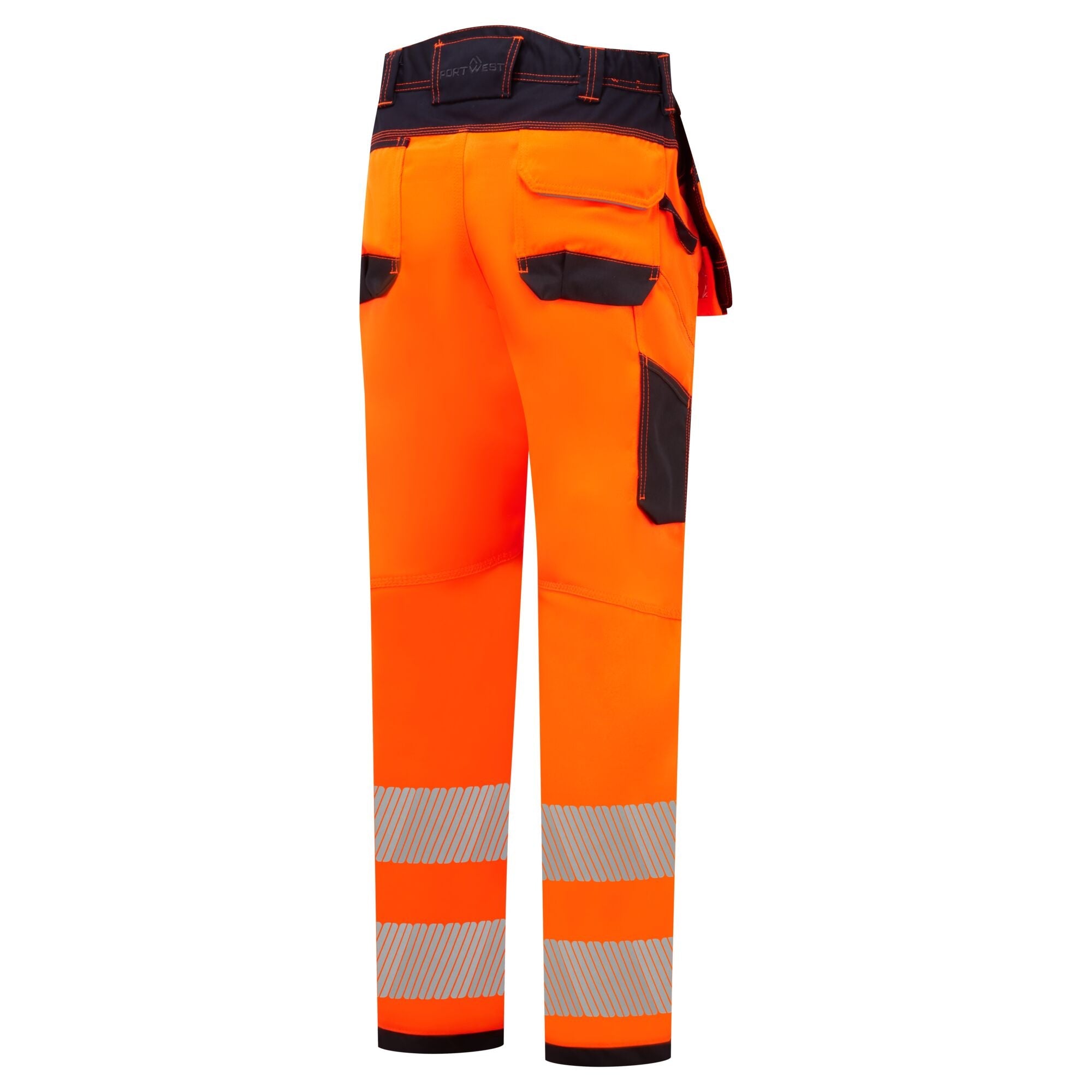 PW3 Hi-Vis Werkbroek met Holsterzakken - Oranje/Marine - opname 3