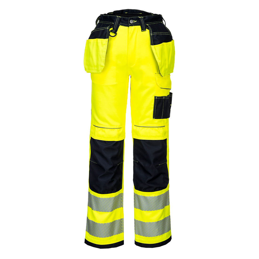PW3 Hi-Vis Holster Pocket Work Trousers - Yellow/Black