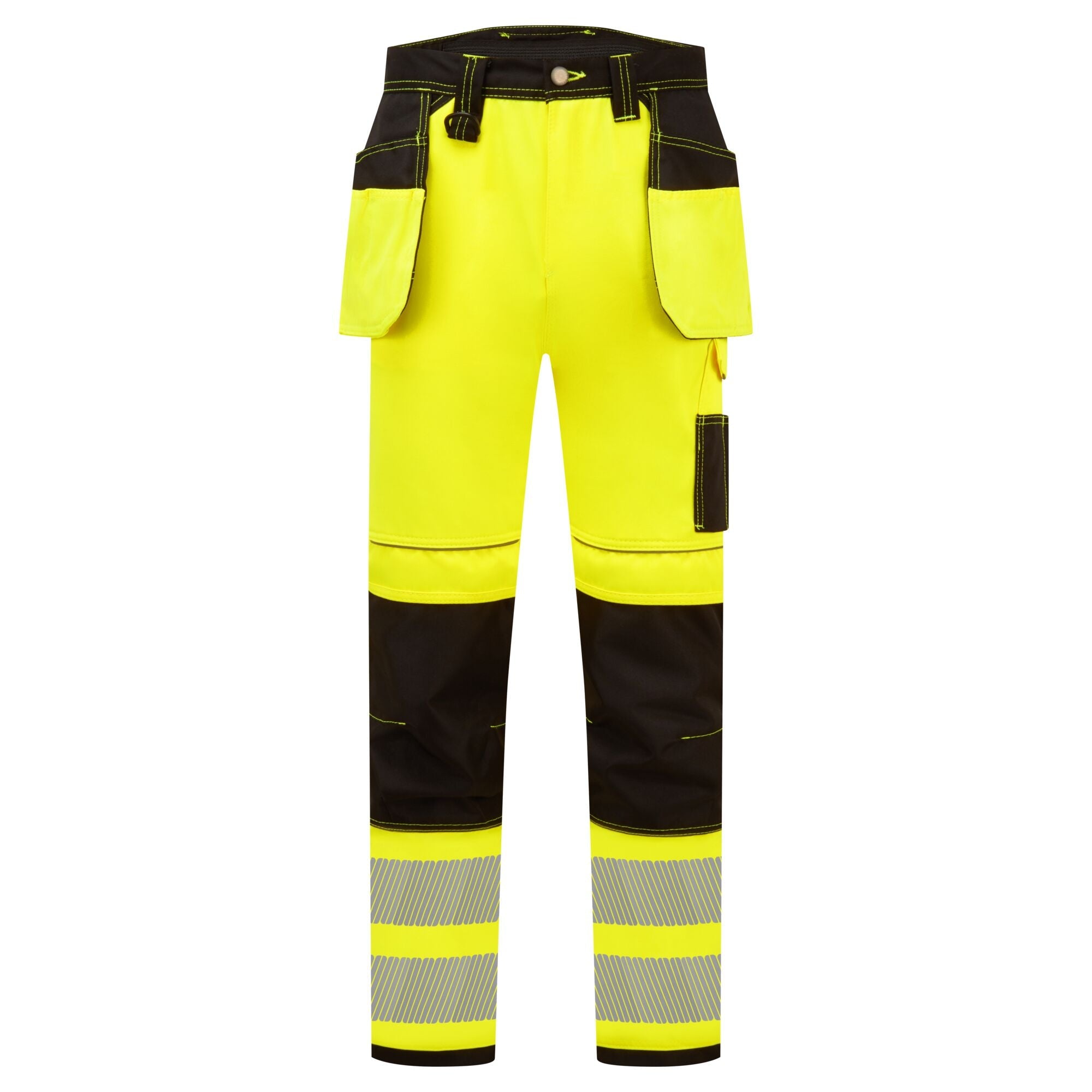 PW3 Hi-Vis Werkbroek met Holsterzakken - Geel/Zwart