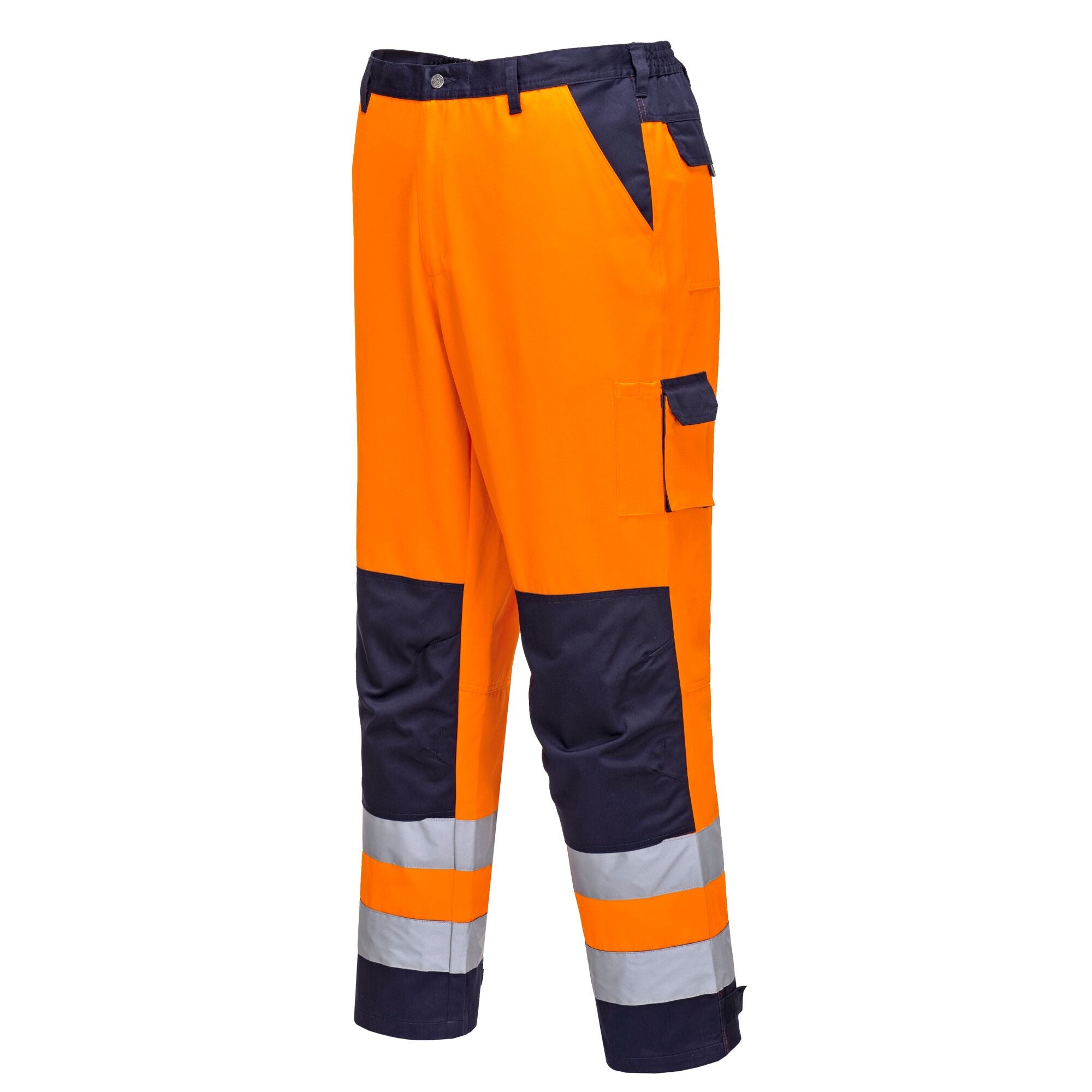 Lyon Hi-Vis Broek - Oranje/Marine - opname 2