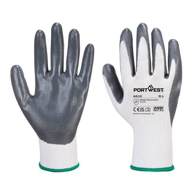 Verkoopautomaten Flexo Grip Handschoen (288 paar) - White/Grey