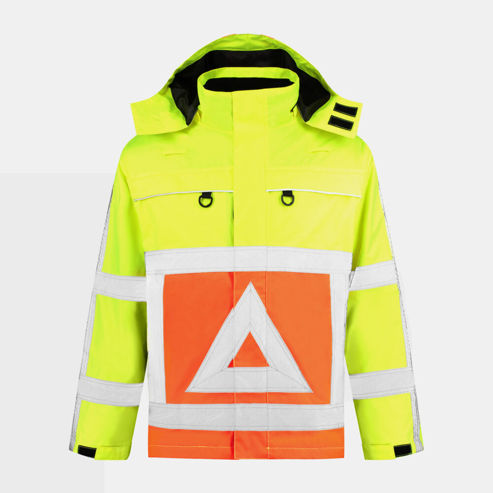 Parka verkeersregelaar 100% polyester geel-oranje - fluo-geel/oranje