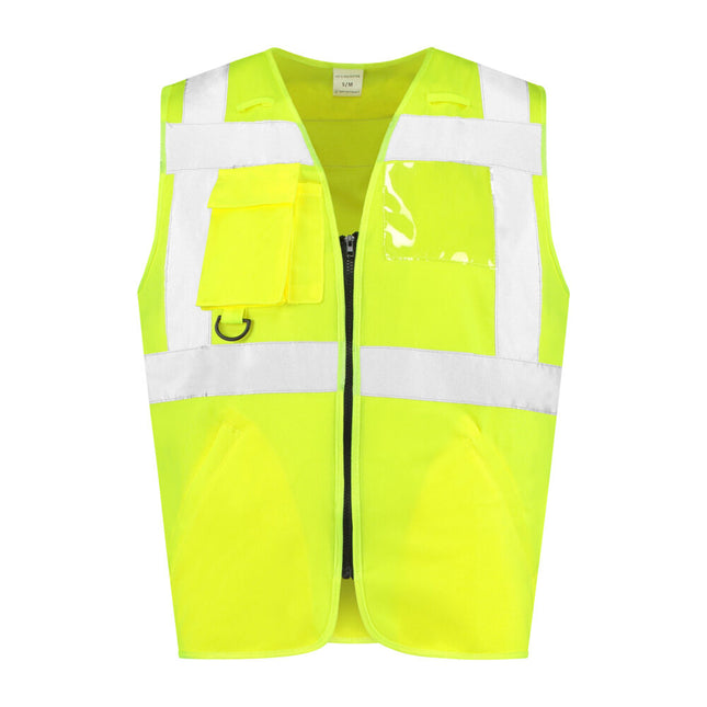 Veiligheidsvest met rits RWS geel - fluo-geel