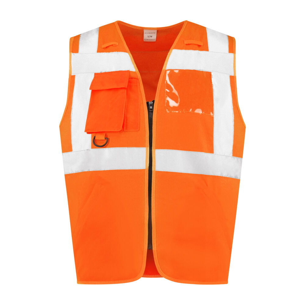 Safety vest with zipper RWS orange