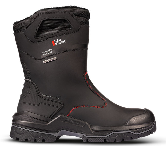 Redbrick Boot Black Wool - Zwart