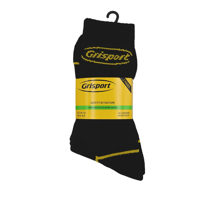 Grisport Recycled 2-pack werksokken - Zwart