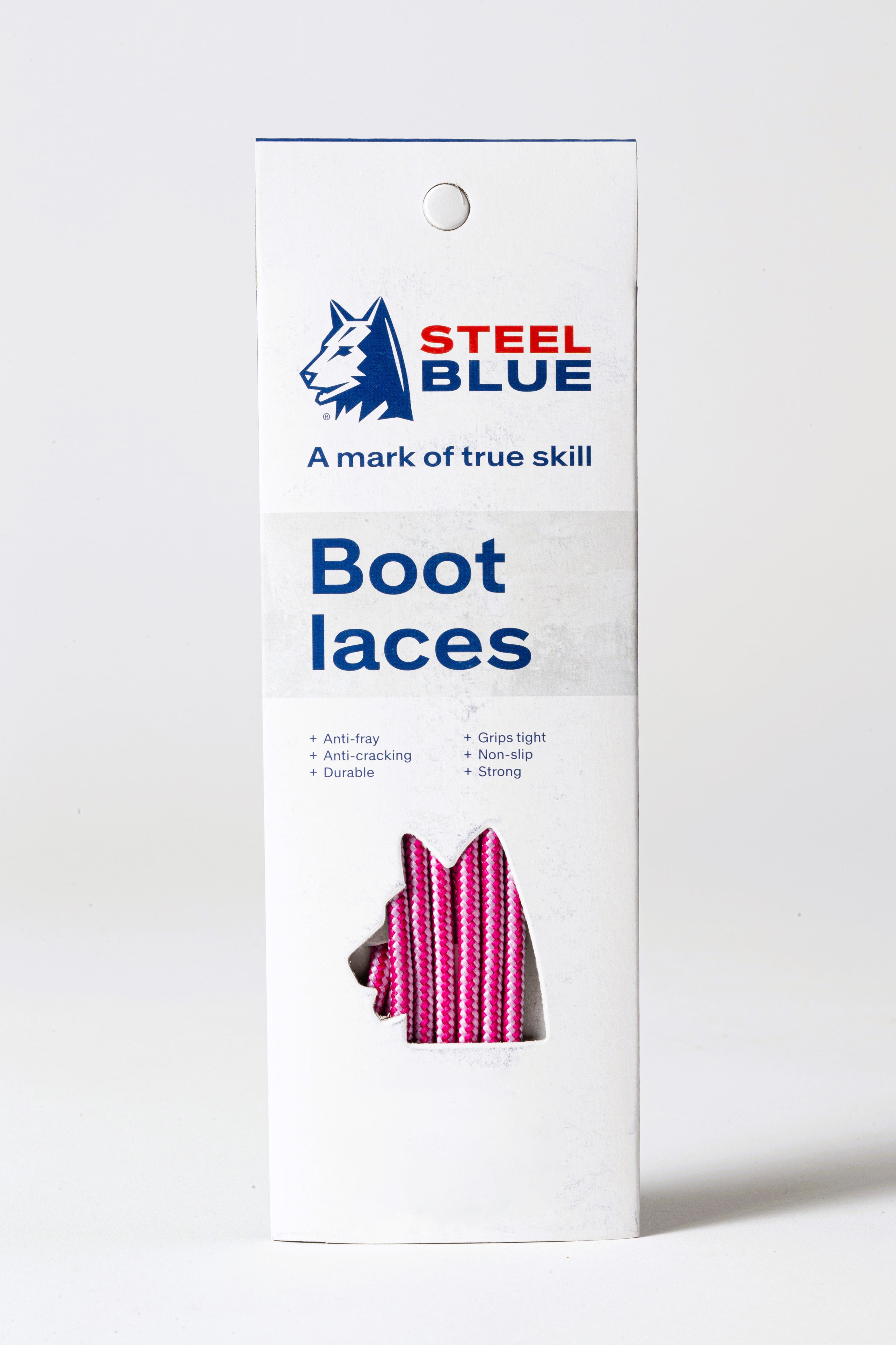 Steel Blue One Pair Ladies Laces Retail Pnk/Lil 140 cm Veters