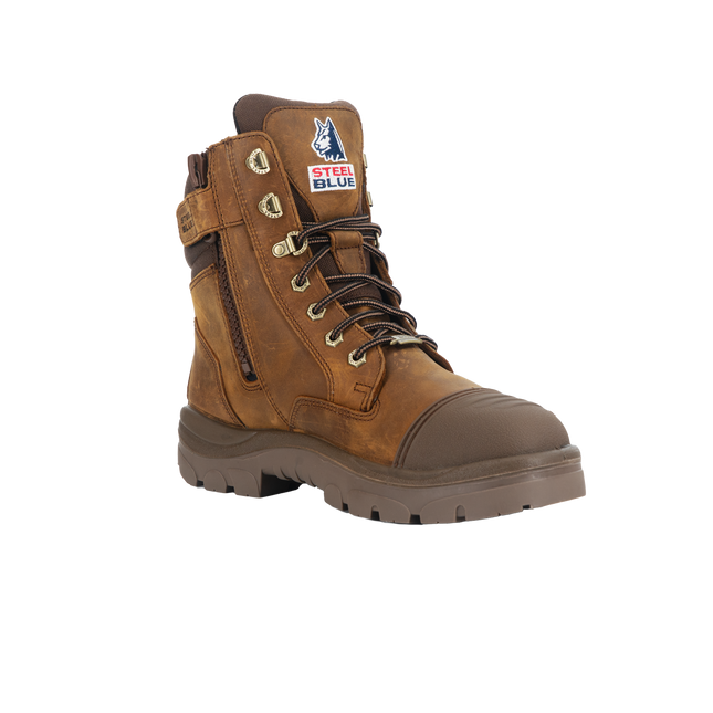Steel Blue Southern Cross Zip Scuff S7 Waterproof - Distressed Brown