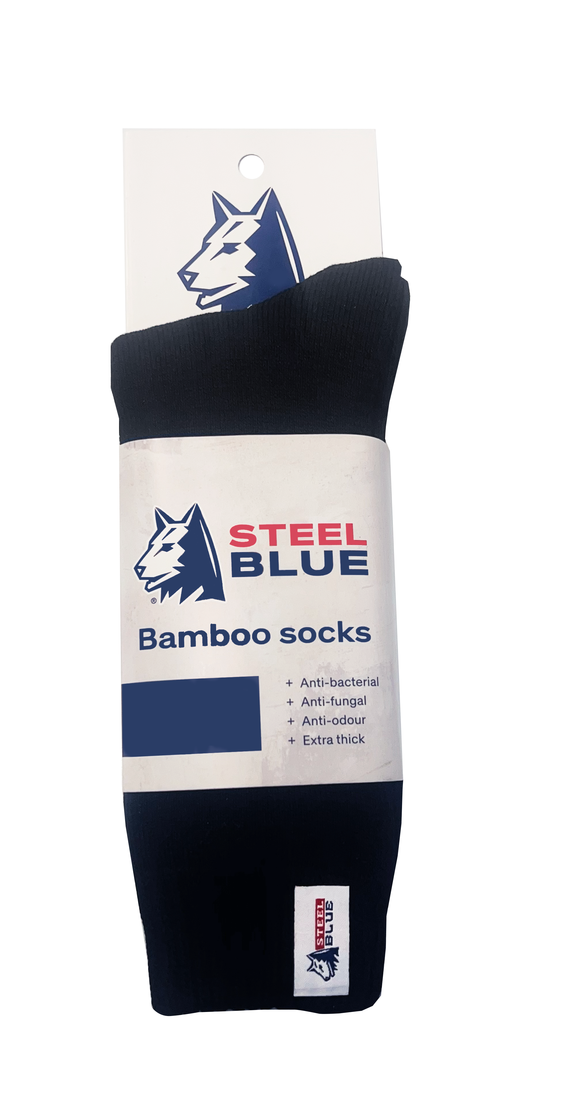 STEEL BLUE SOCKS 92% BAMBOO - Black