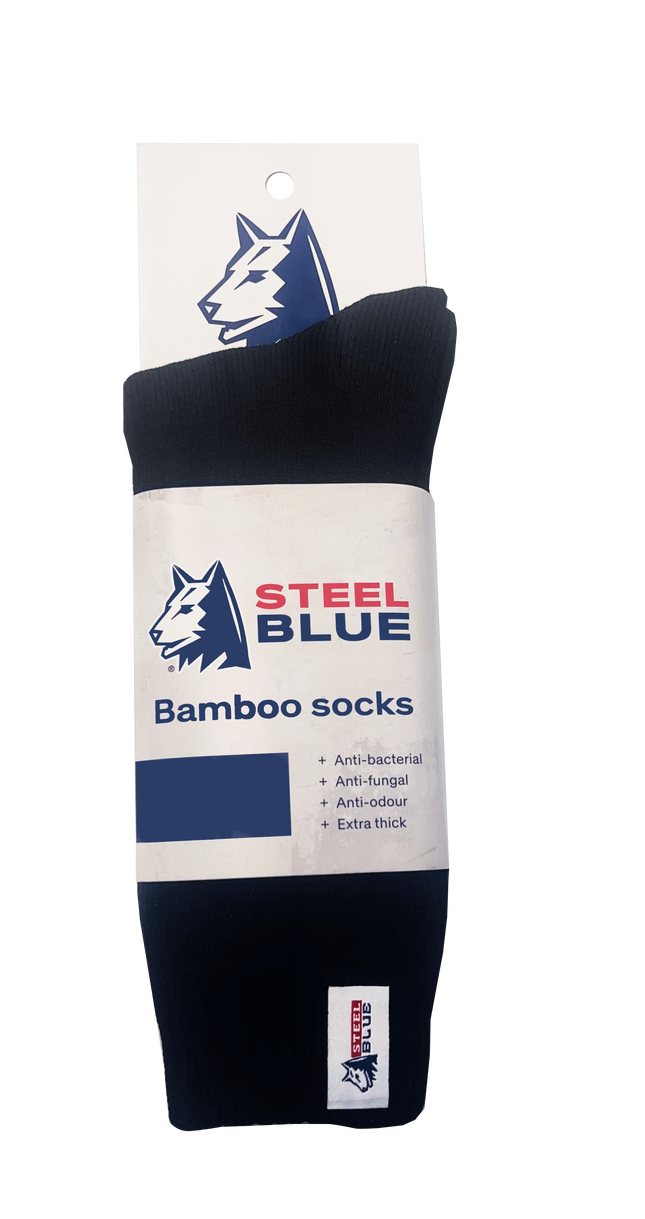 STEEL BLUE SOCKS 92% BAMBOO - Black