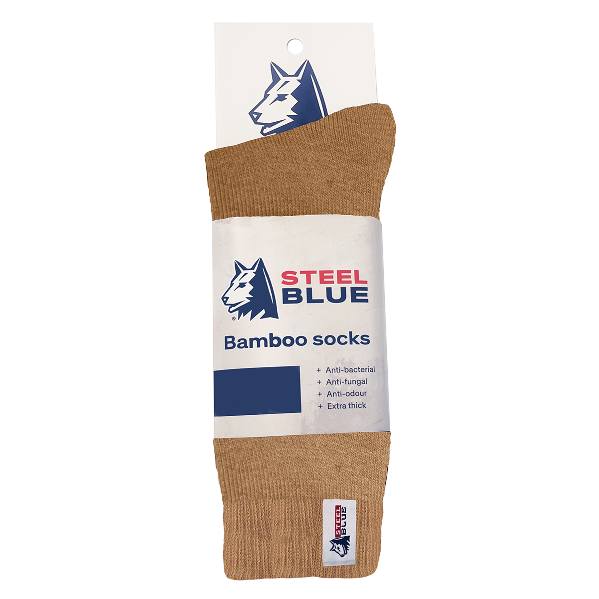 STEEL BLUE SOCKS 92% BAMBOO - Sand