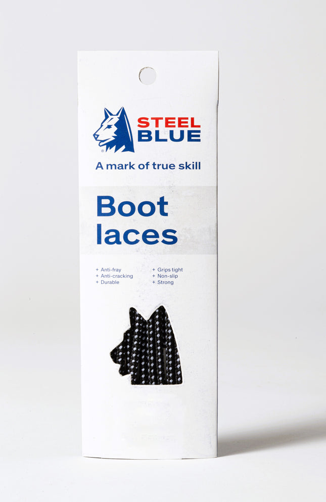 Steel Blue Veters/Laces Zwart-Graphene 160 cm 2 Paar - Black