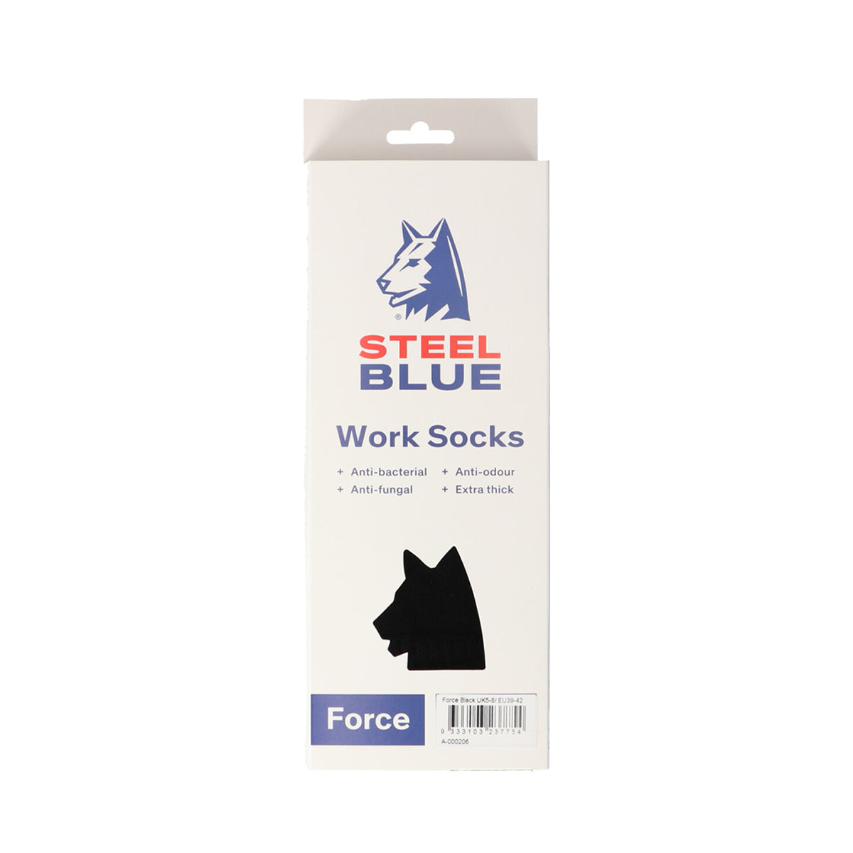 Steel Blue Werksokken Force Zwart - verpakking